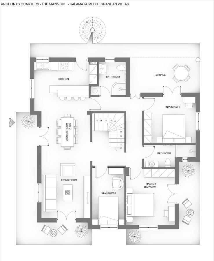 Angelinas Quarters - Kalamata Mediterranean Villas Екстериор снимка